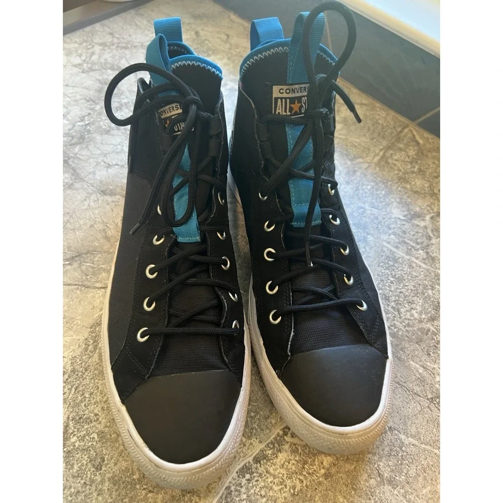 Converse Chuck Taylor All Star High Top Black Blue Sneakers Mens 11 Womens 13 - Picture 5 of 12